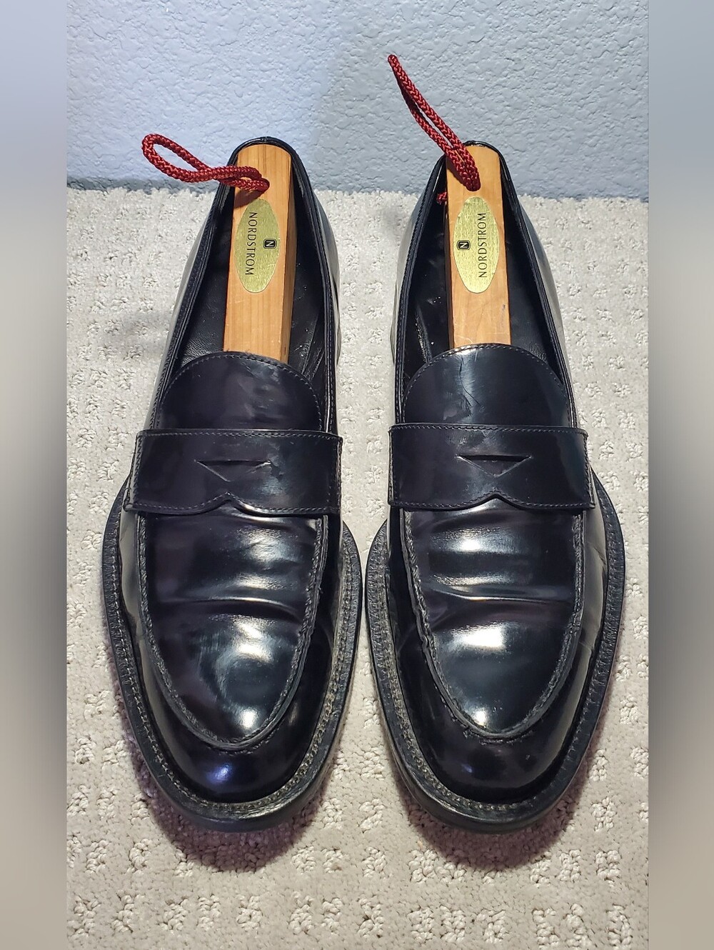 Prada Black Leather Loafer Shoe Women Size 38 Made In ITALY